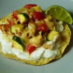 Roasted Chicken and Zucchini Tostadas