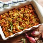 Ultimate Cheesy Herb Sourdough Stuffing