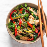 Chicken, Mushroom, and Spinach Stir