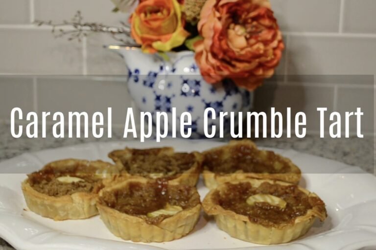 Caramel Apple Crumble Tart