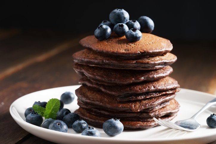 Dark Chocolate Banana Pancakes